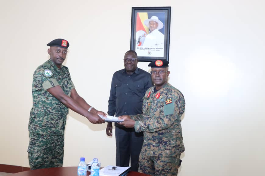 Maj Gen (Rtd) Innocent Oula presided over the hand/take over of the office of the General Manager of NEC Uzima Ltd.